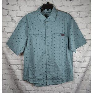 WOLVERINE Men's Fuse Short Sleeve Shirt Medium blue